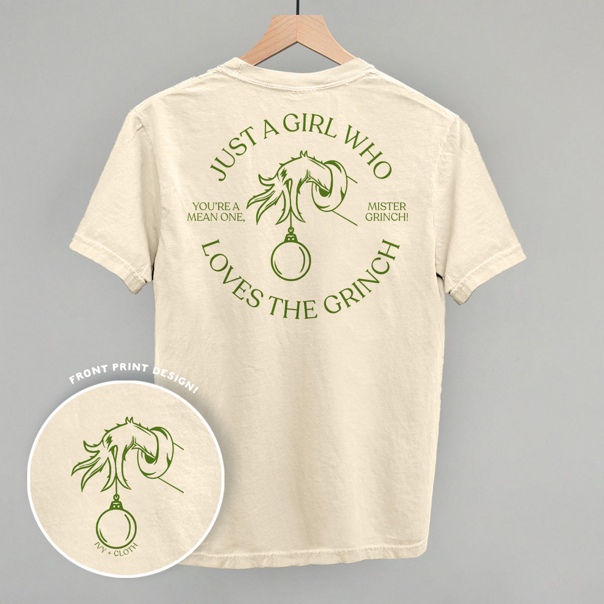 Just A Girl Who Loves The Grinch (Back Print) - clothing by TeeHivey.com (Image 4)