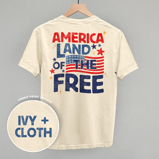 America Land Of The Free Distressed (Back Print)