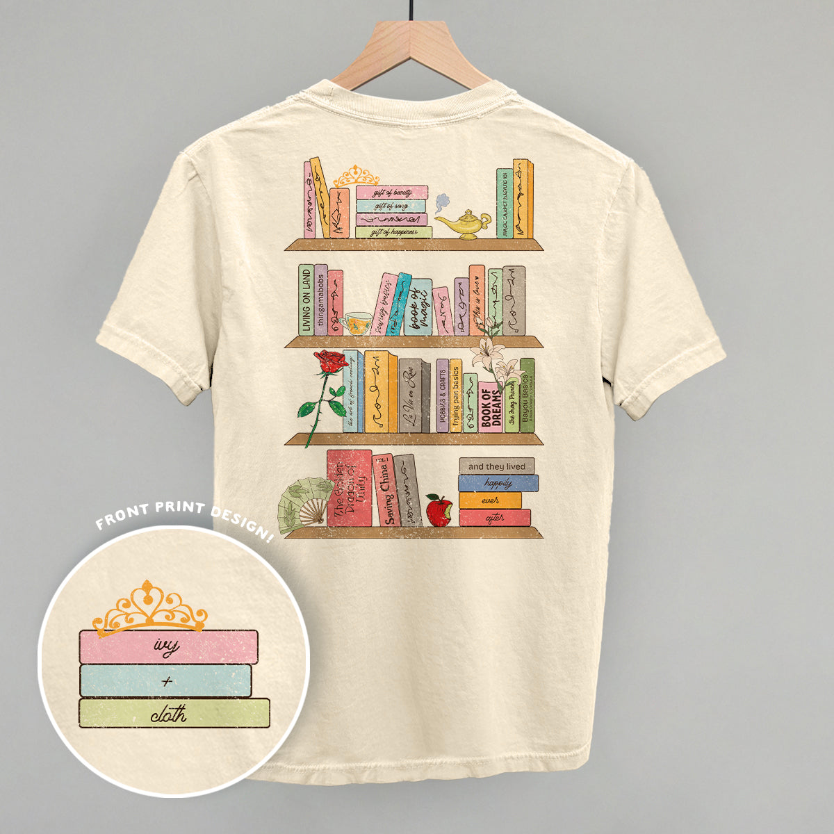 Princess Book Shelves (Back Print) - clothing by TeeHivey.com (Image 2)