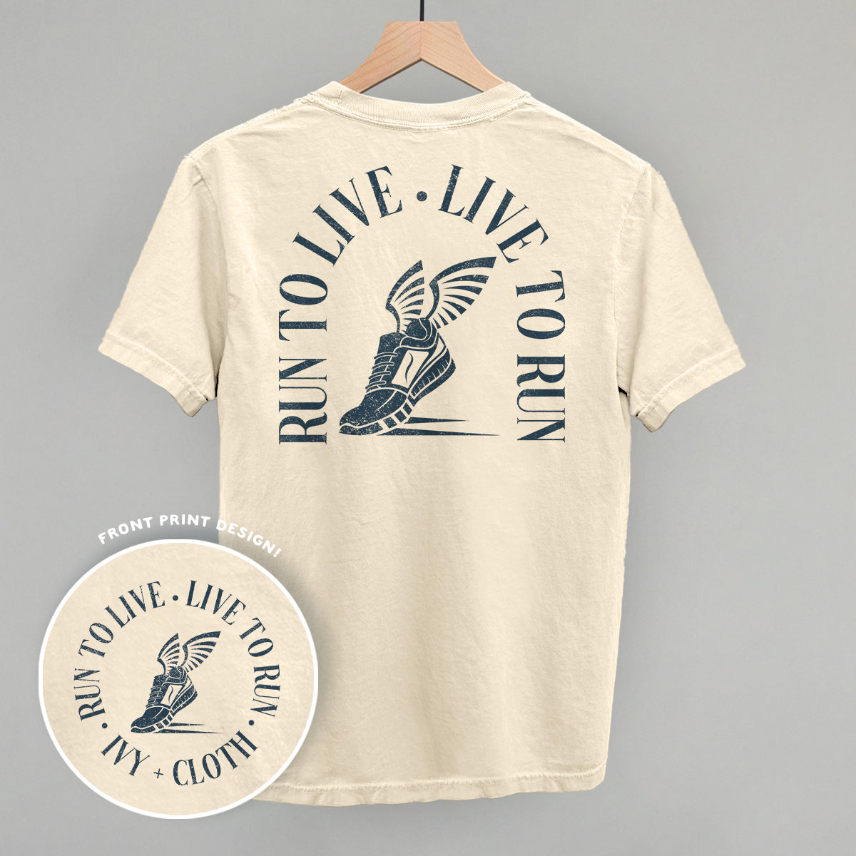 Run To Live, Live To Run (Back Print) - clothing by TeeHivey.com (Image 1)