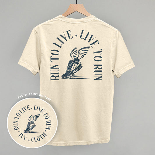 Run To Live, Live To Run (Back Print) - clothing by TeeHivey.com (Image 1)