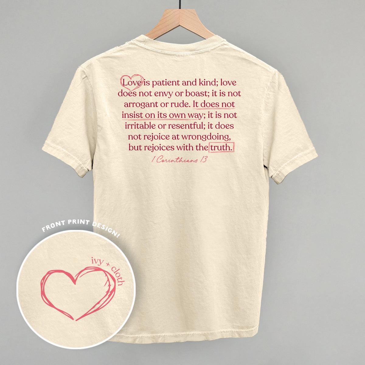 Love Is Patient And Kind (Back Print) - clothing by TeeHivey.com (Image 2)