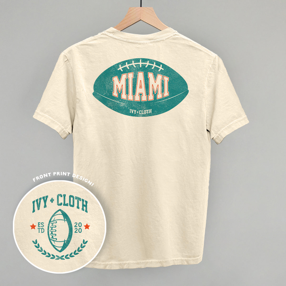 Miami Football (Back Print) - clothing by TeeHivey.com (Image 2)
