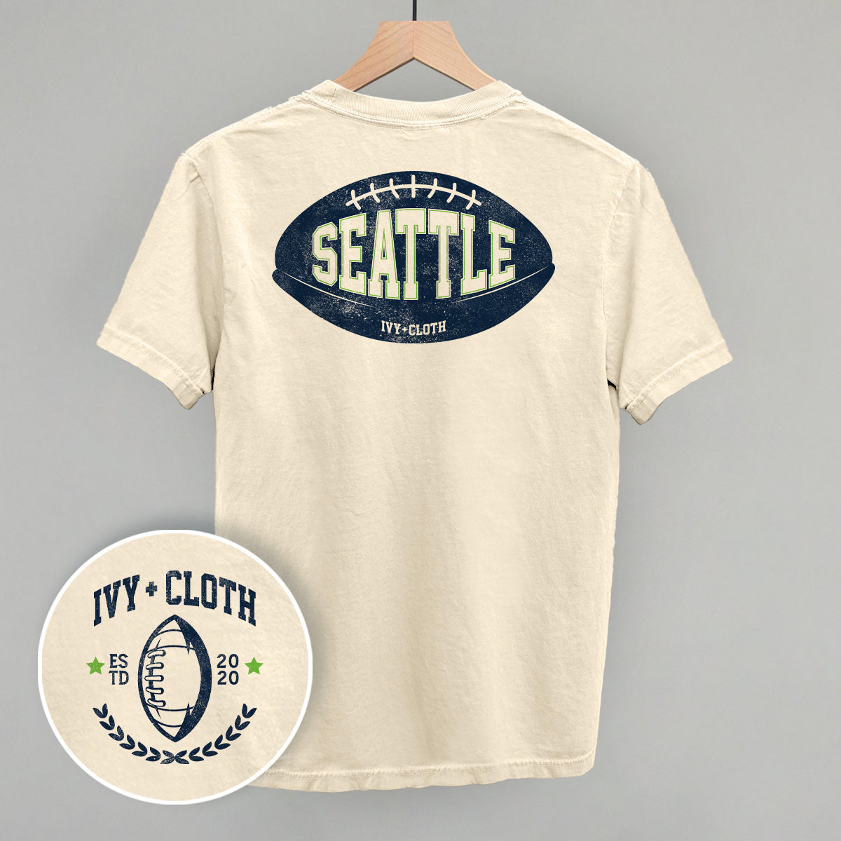 Seattle Football (Back Print) - clothing by TeeHivey.com (Image 2)