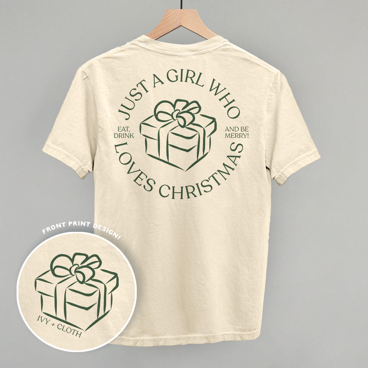 Just A Girl Who Loves Christmas (Back Print) - clothing by TeeHivey.com (Image 4)
