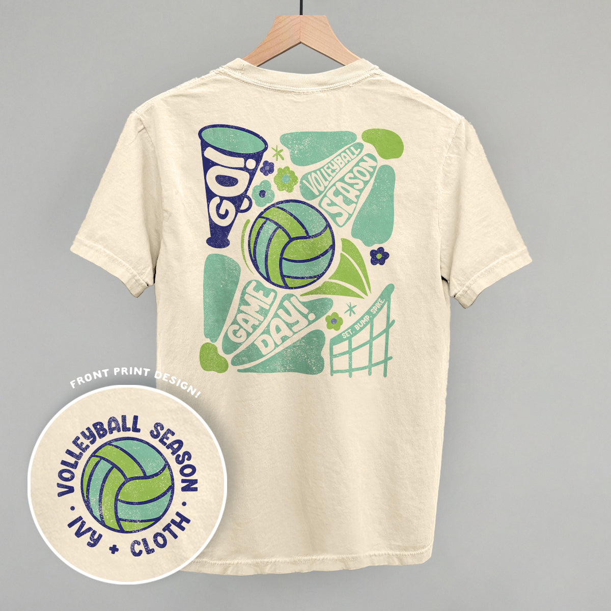 Volleyball Season Doodles (Back Print) - clothing by TeeHivey.com (Image 2)