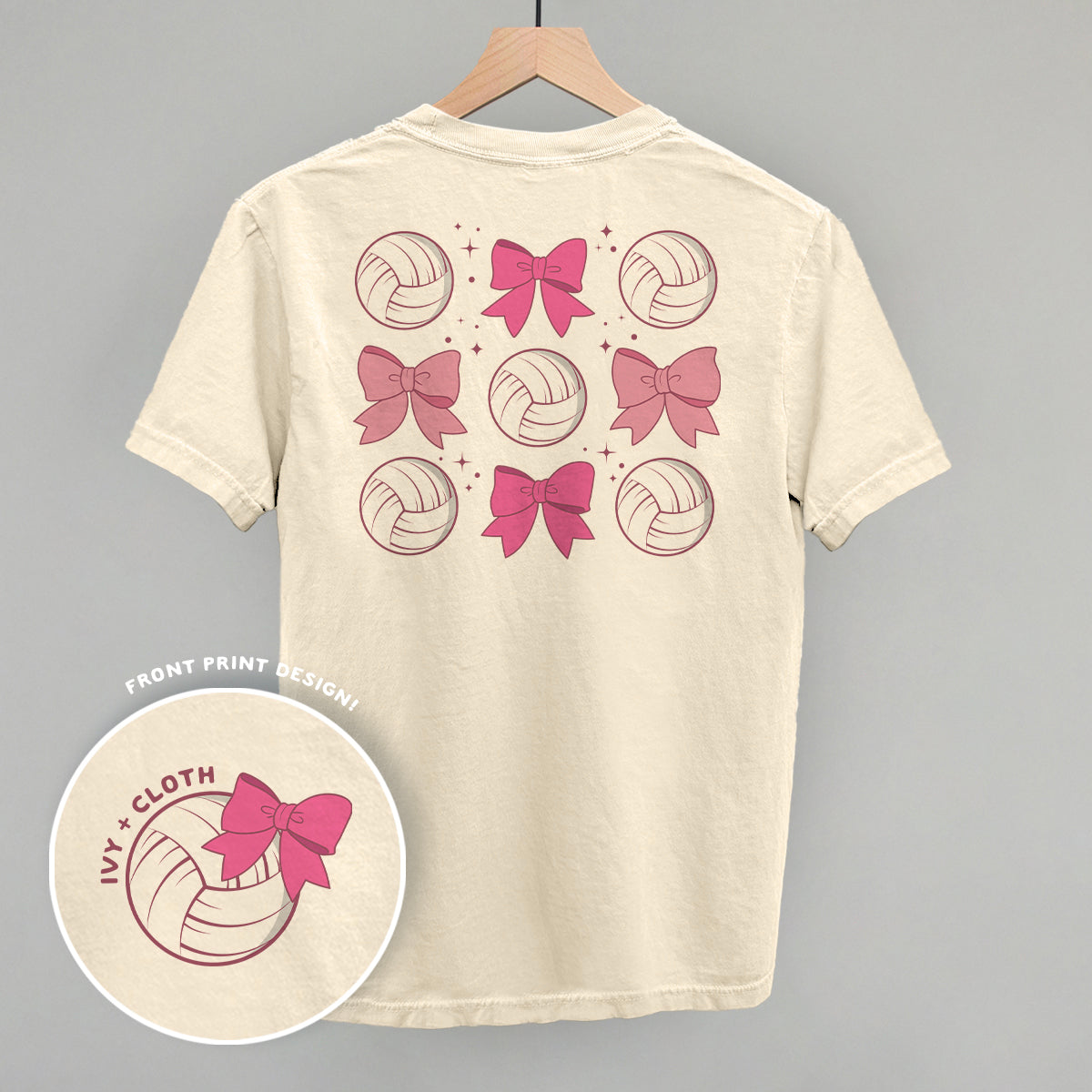 Volleyballs and Bows (Back Print) - clothing by TeeHivey.com (Image 3)