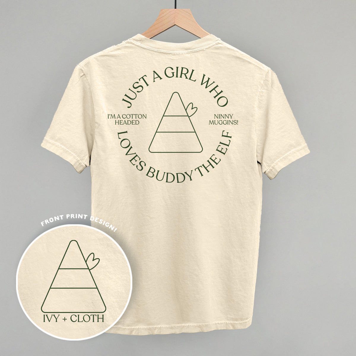 Just A Girl Who Loves Buddy The Elf (Back Print) - clothing by TeeHivey.com (Image 1)