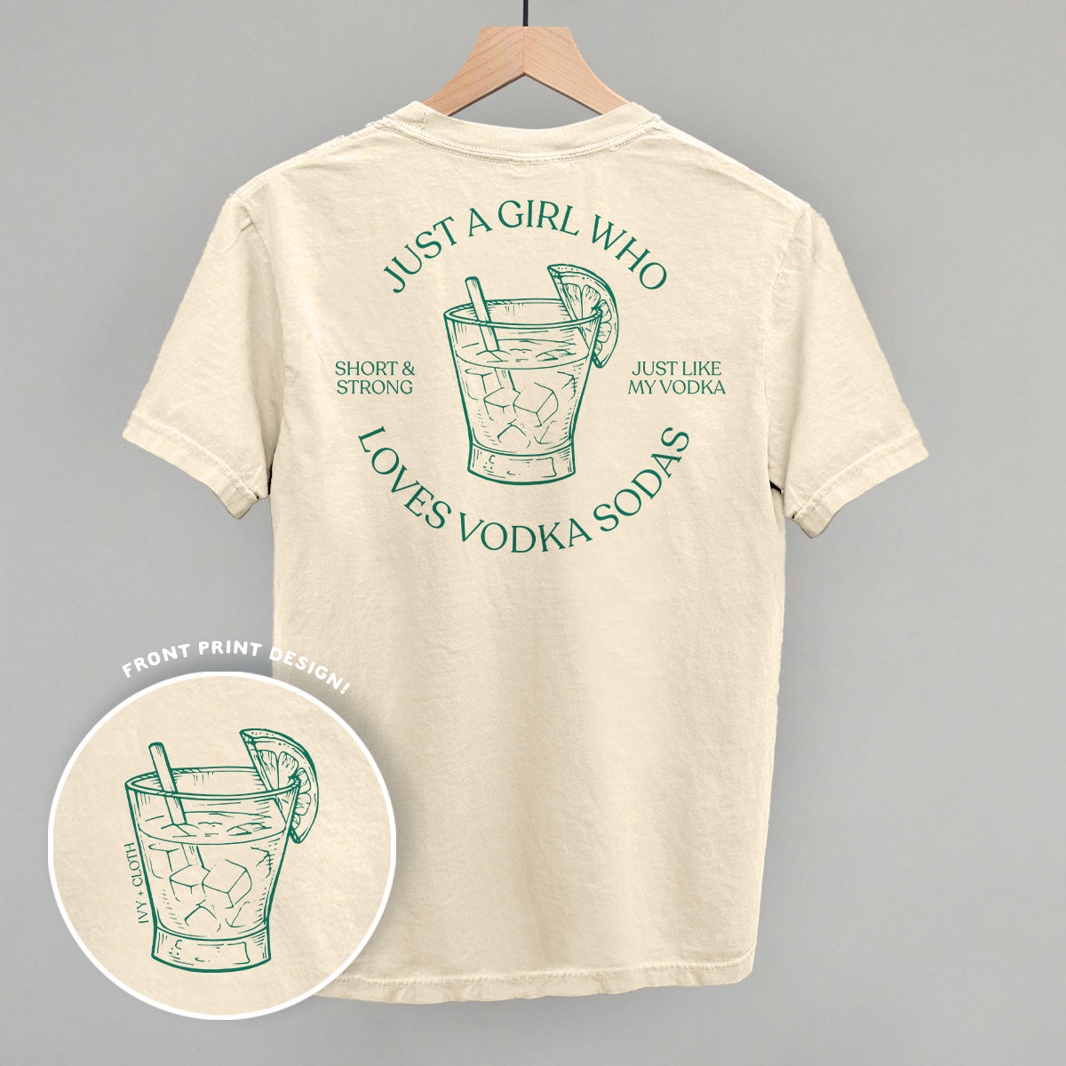Just A Girl Who Loves Vodka Sodas (Back Print) - clothing by TeeHivey.com (Image 3)