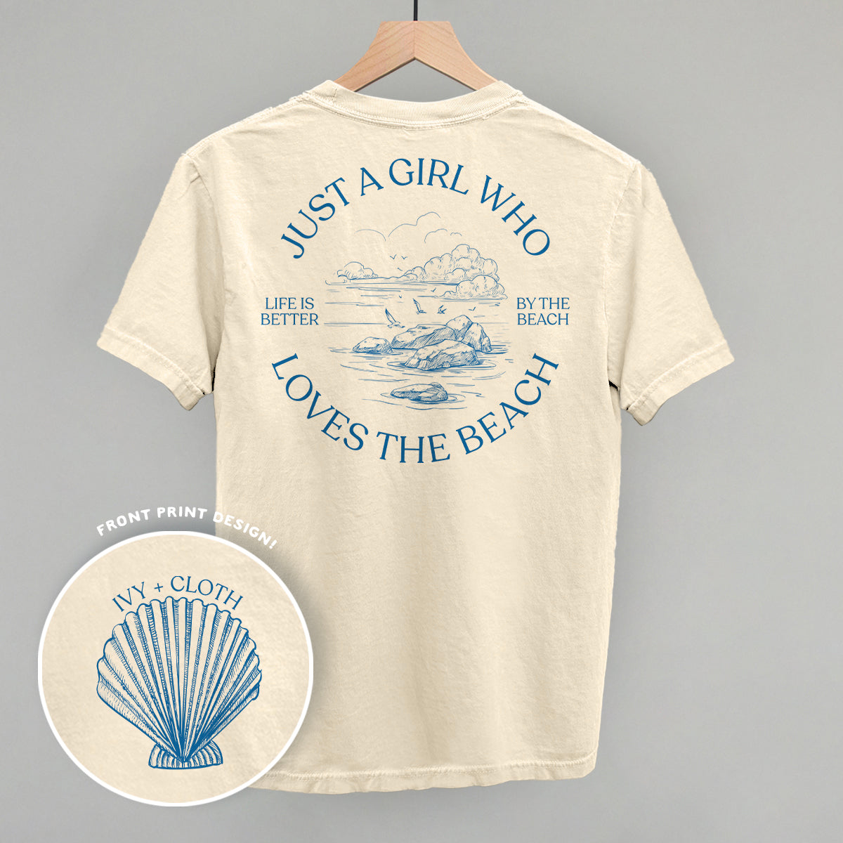 Just A Girl Who Loves The Beach (Back Print) - clothing by TeeHivey.com (Image 4)