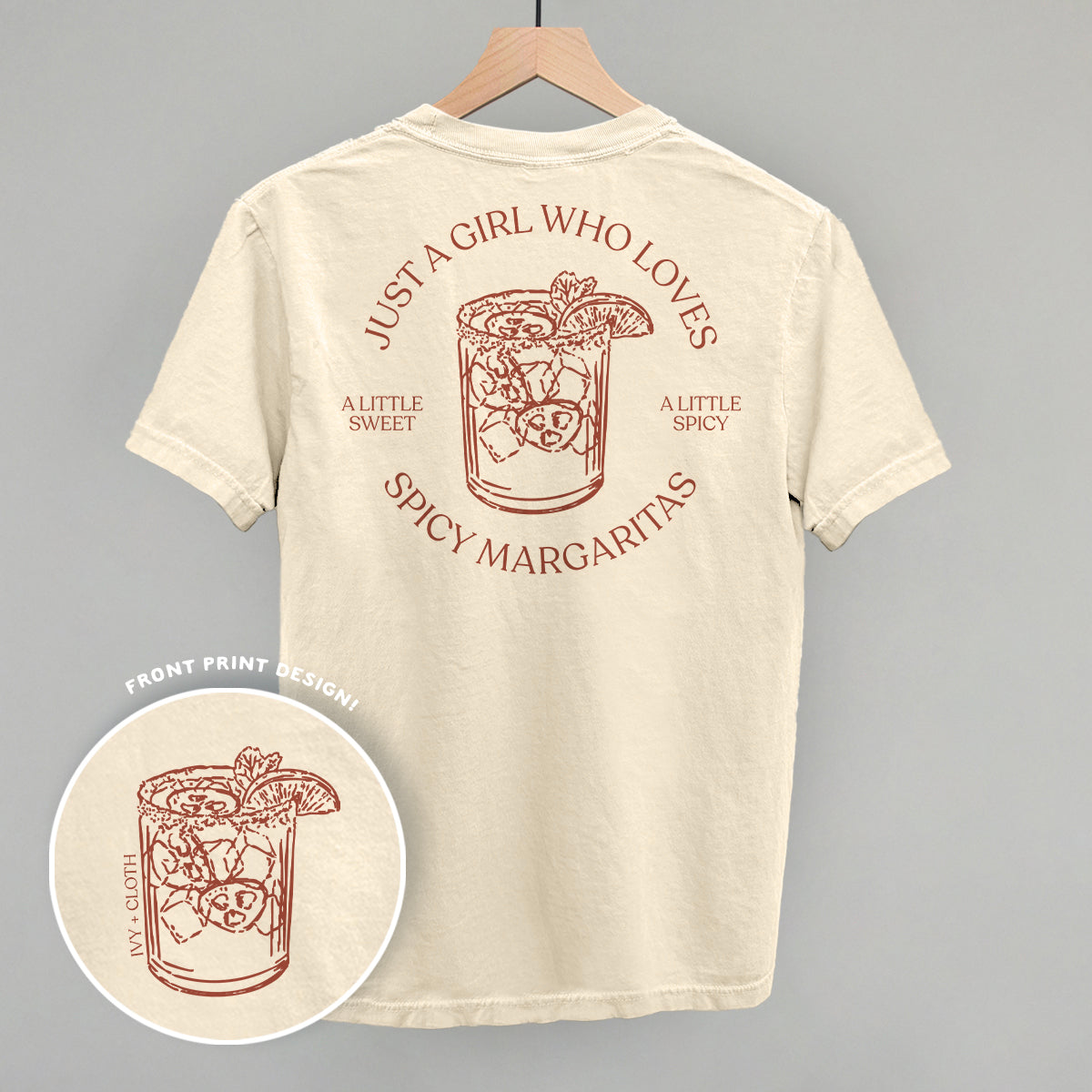 Just A Girl Who Loves Spicy Margaritas (Back Print) - clothing by TeeHivey.com (Image 3)