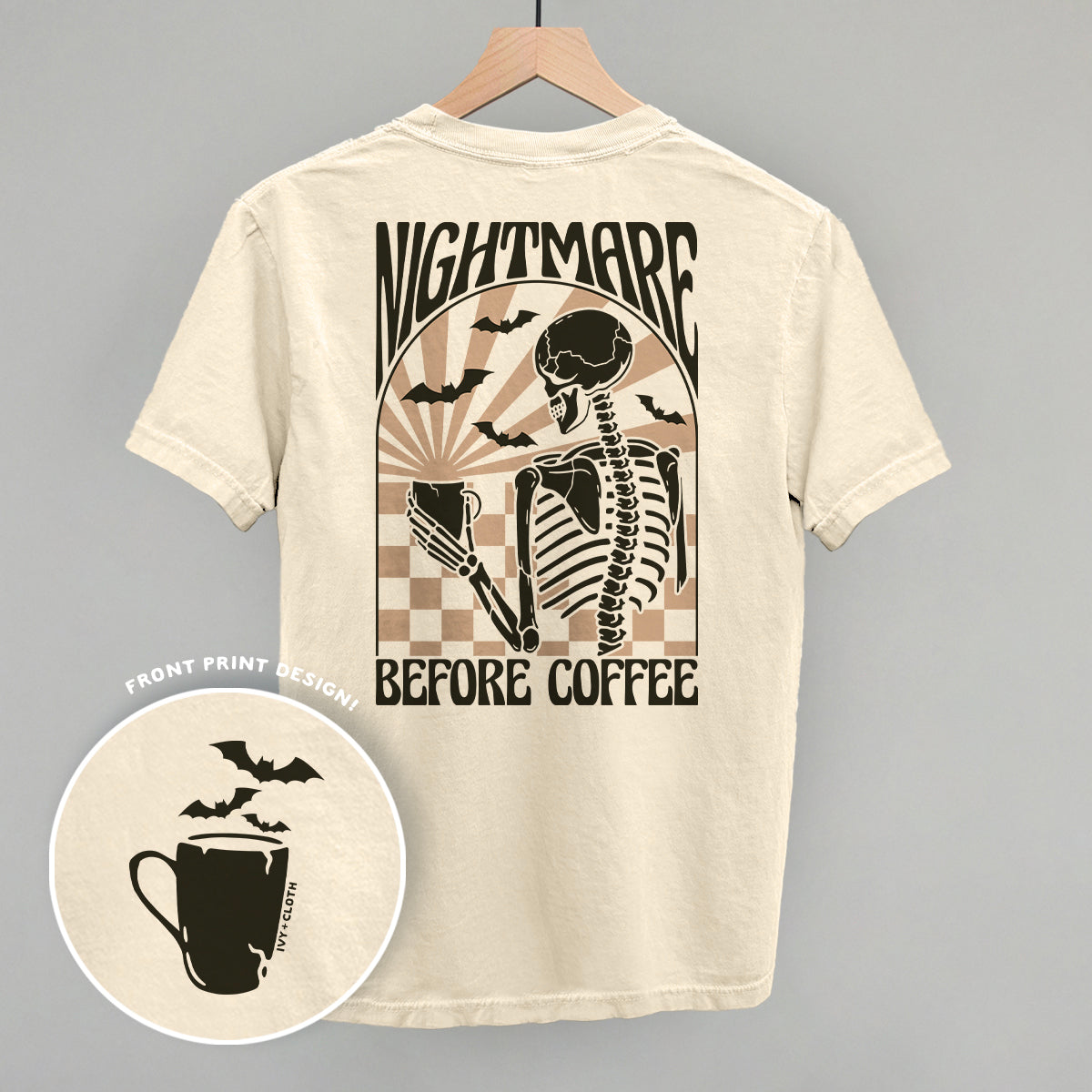 Nightmare Before Coffee (Back Print) - clothing by TeeHivey.com (Image 1)