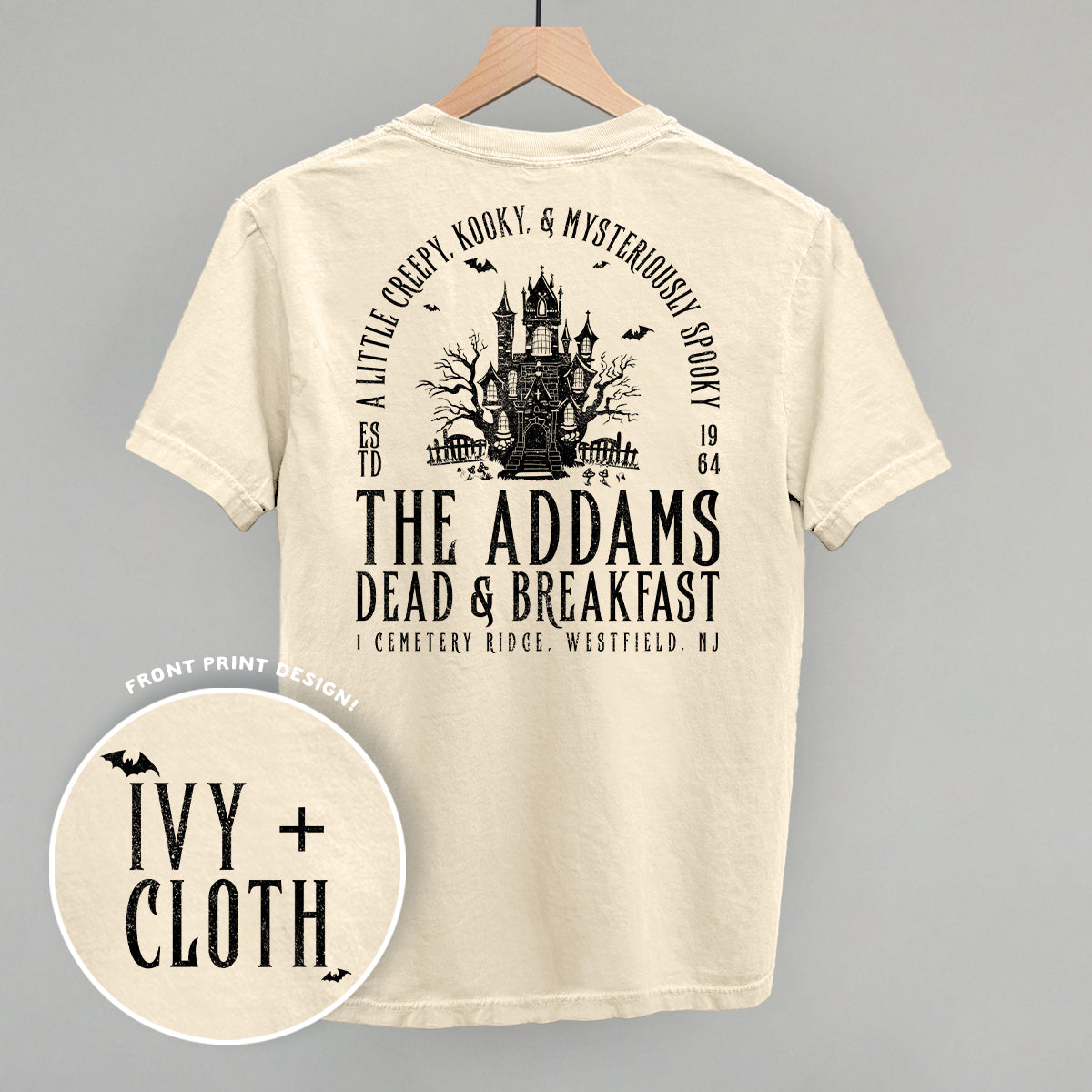 The Addams Dead & Breakfast (Back Print) - clothing by TeeHivey.com (Image 4)