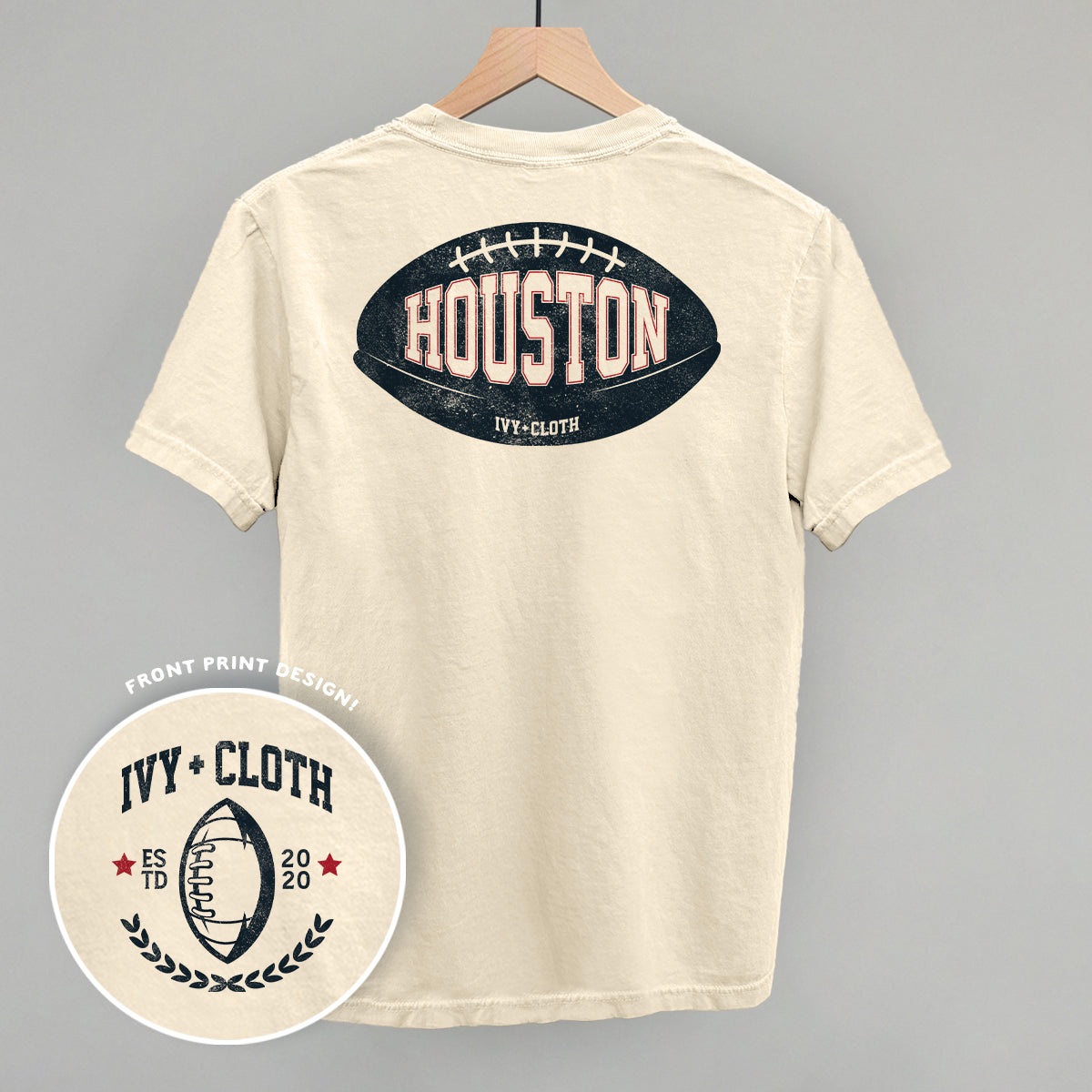 Houston Football (Back Print) - clothing by TeeHivey.com (Image 2)