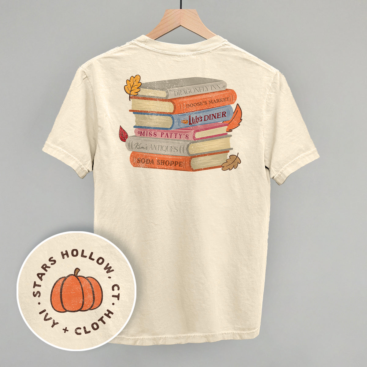 Stars Hollow Books (Back Print) - clothing by TeeHivey.com (Image 2)