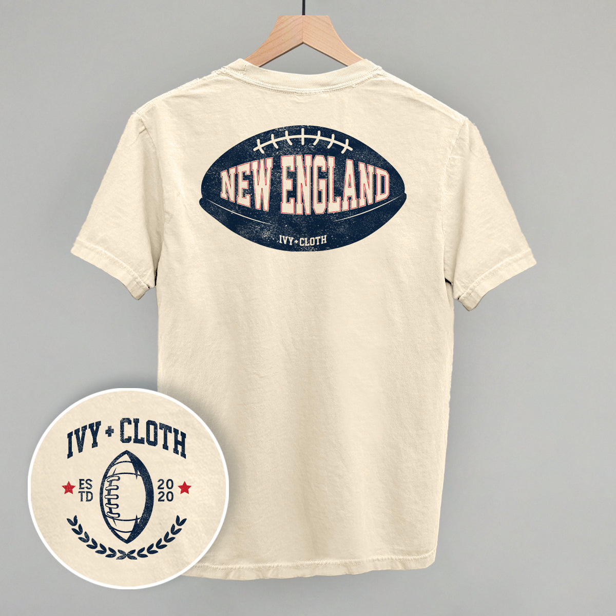 New England Football (Back Print) - clothing by TeeHivey.com (Image 2)