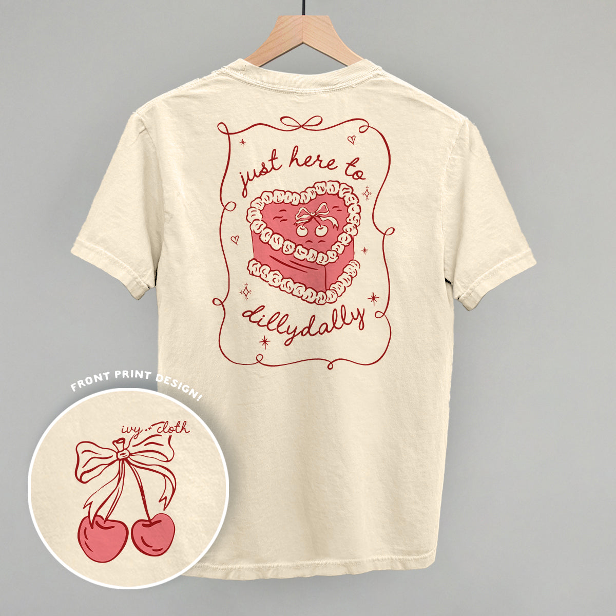Just Here To Dillydally (Back Print) - clothing by TeeHivey.com (Image 3)