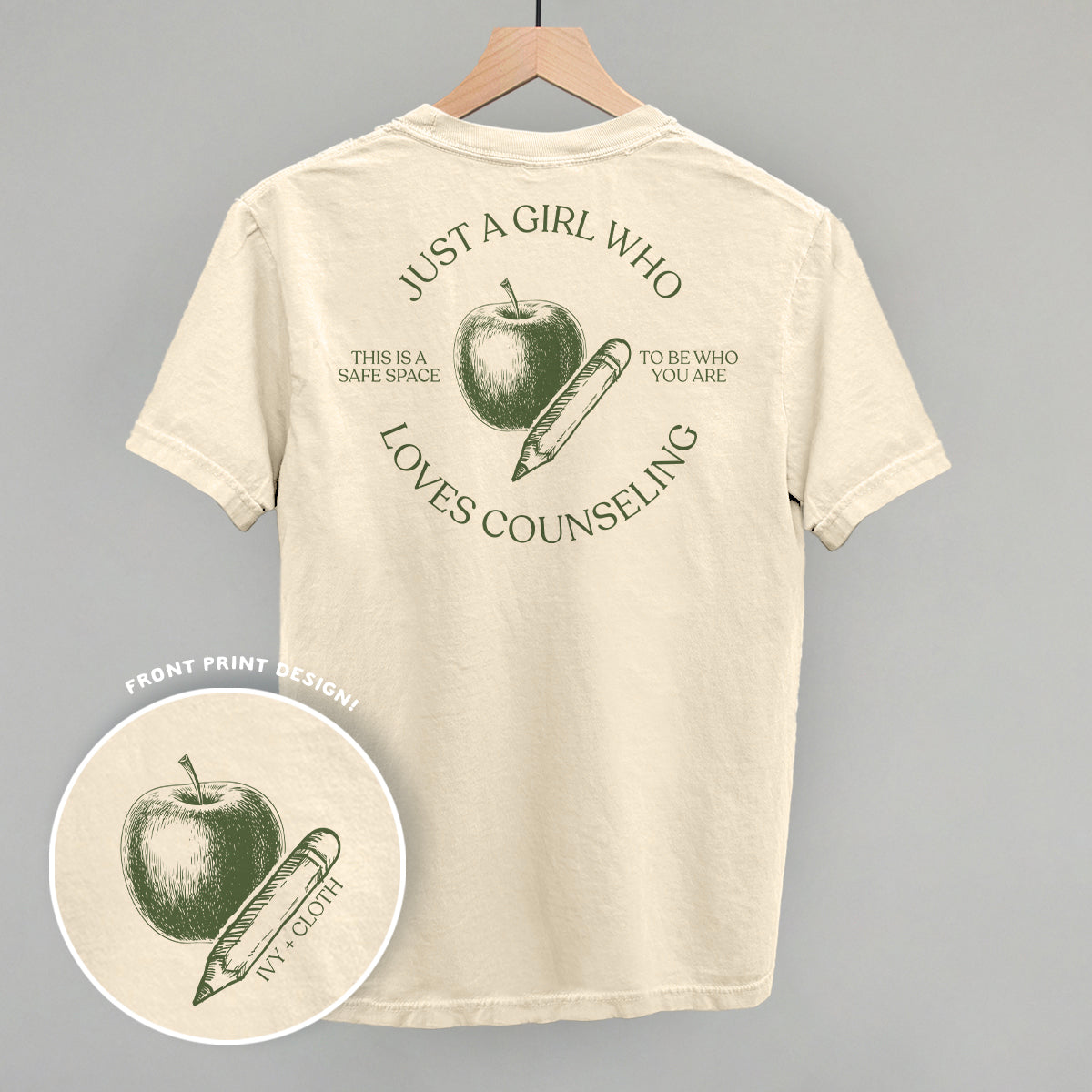 Just A Girl Who Loves Counseling (Back Print) - clothing by TeeHivey.com (Image 3)