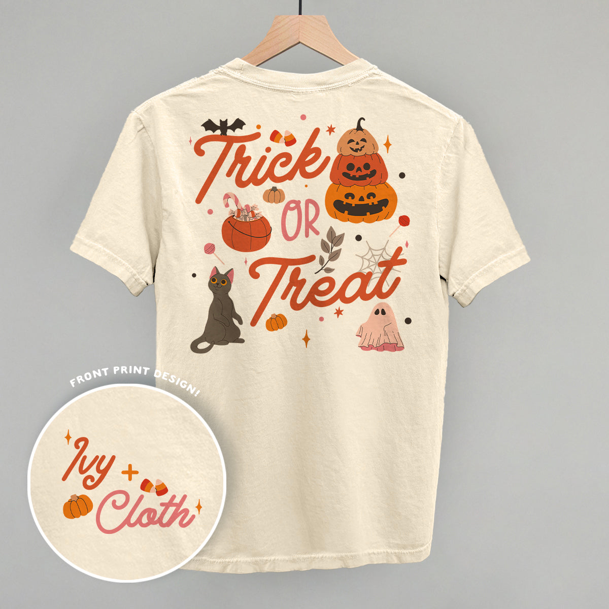 Trick Or Treat Doodles (Back Print) - clothing by TeeHivey.com (Image 1)