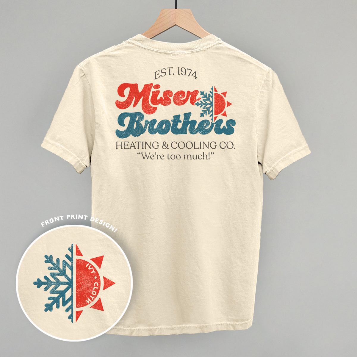 Miser Brothers Heating & Cooling Co Back Print - clothing by TeeHivey.com (Image 3)
