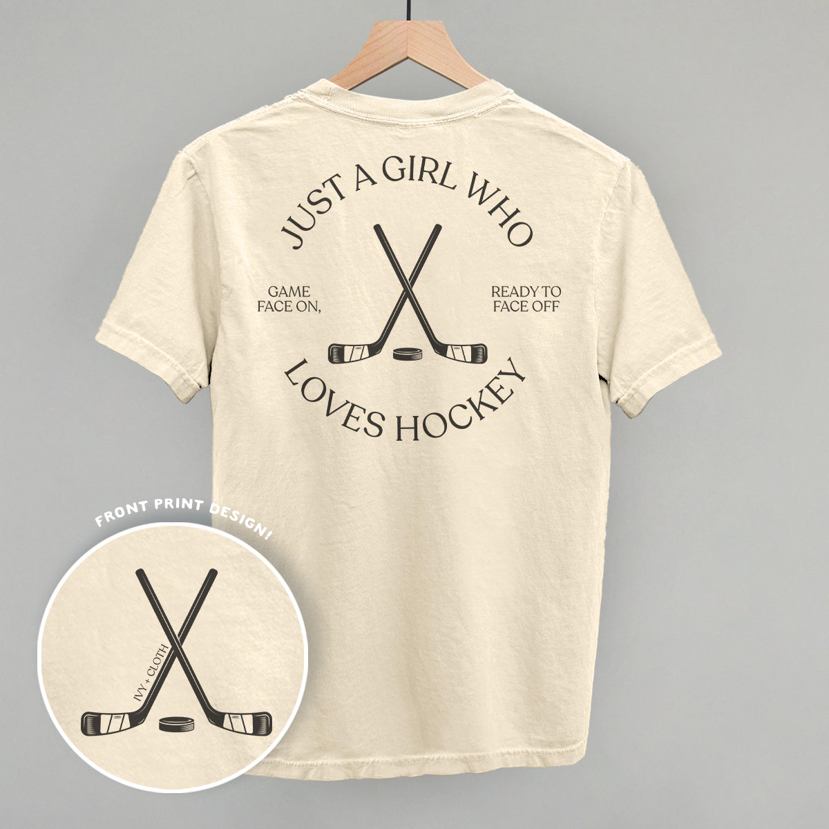Just A Girl Who Loves Hockey (Back Print) - clothing by TeeHivey.com (Image 4)