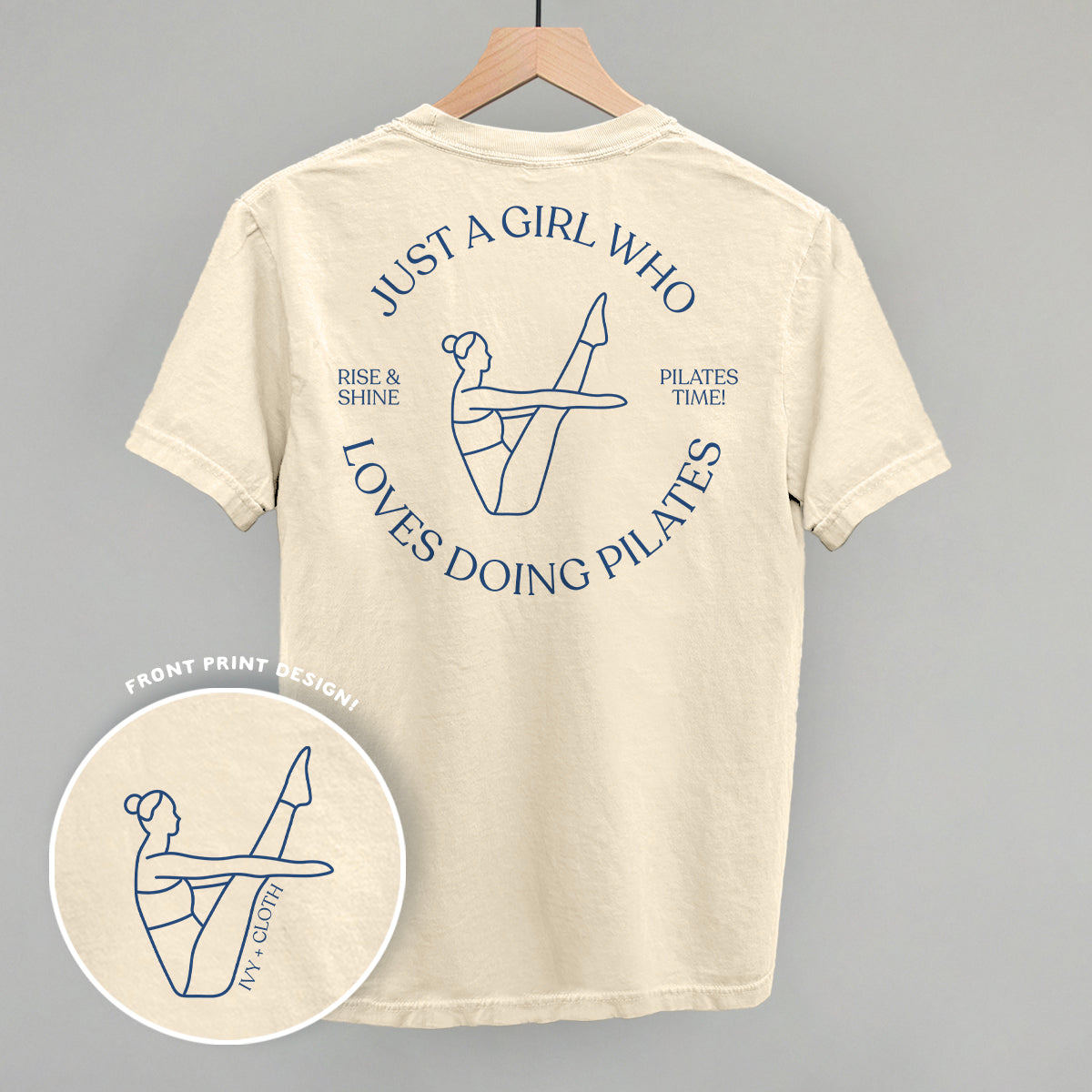 Just A Girl Who Loves Doing Pilates (Back Print) - clothing by TeeHivey.com (Image 3)