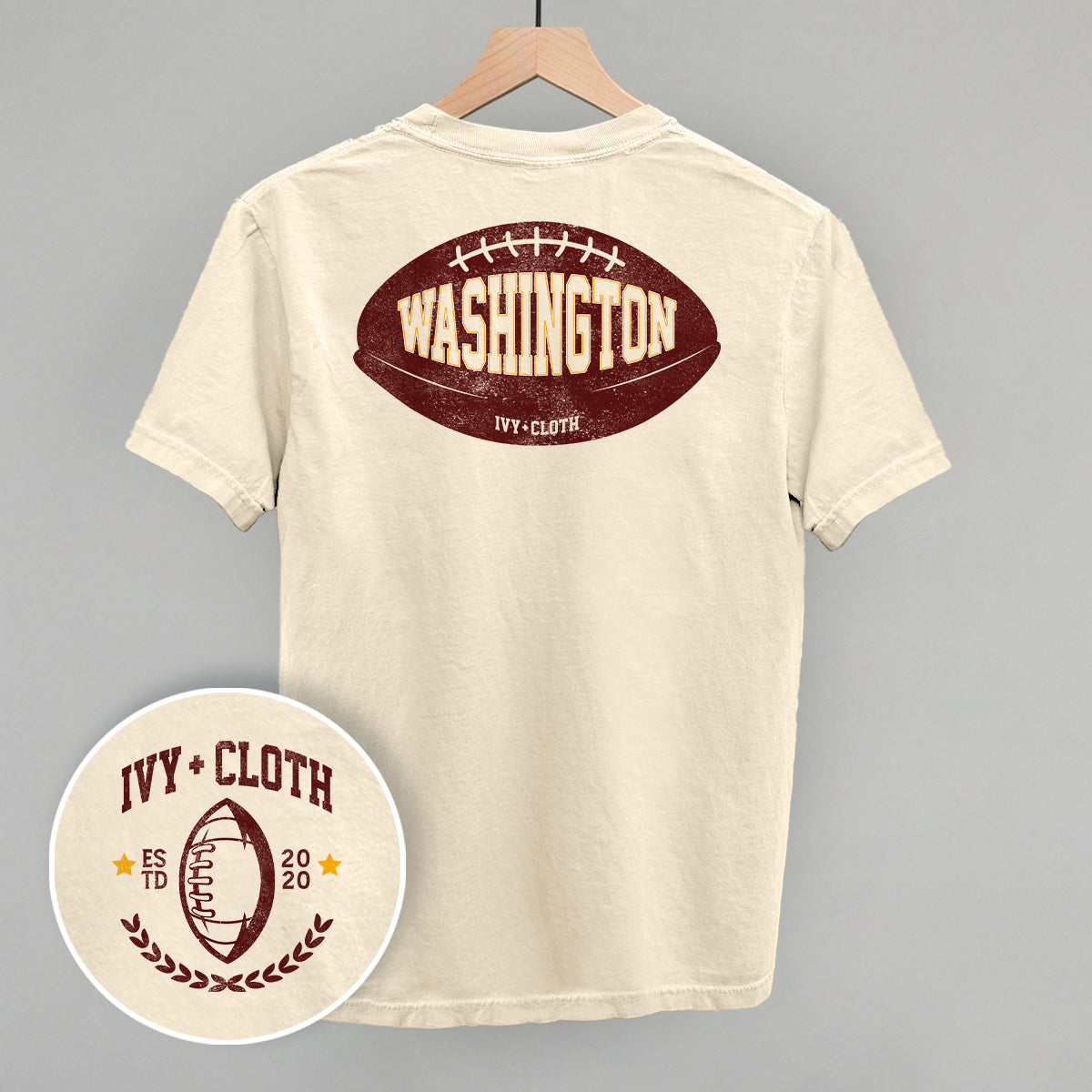 Washington Football (Back Print) - clothing by TeeHivey.com (Image 1)