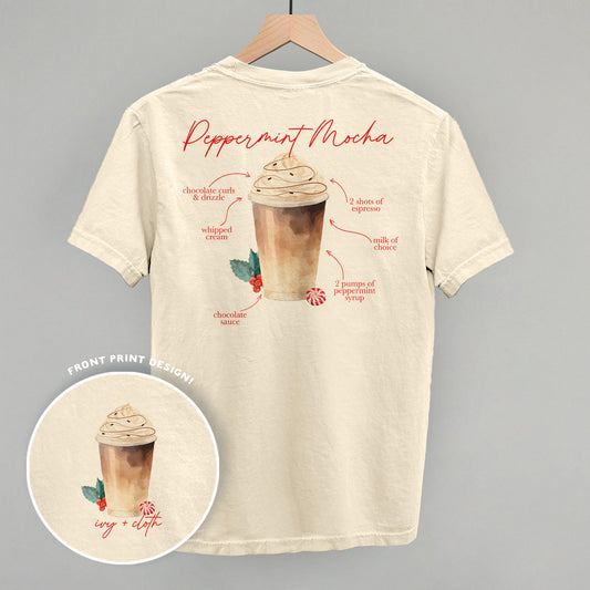 Peppermint Mocha Recipe (Back Print) - clothing by TeeHivey.com (Image 1)