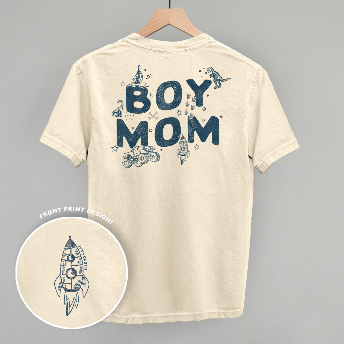 Boy Mom Doodles (Back Print) - clothing by TeeHivey.com (Image 3)