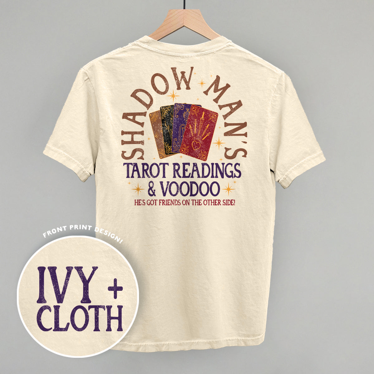 Shadow Man's Tarot Readings (Back Print) - clothing by TeeHivey.com (Image 1)