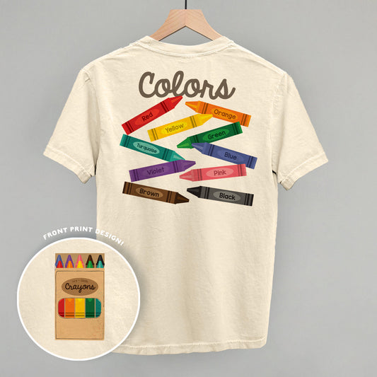 Crayon Colors (Back Print) - clothing by TeeHivey.com (Image 1)