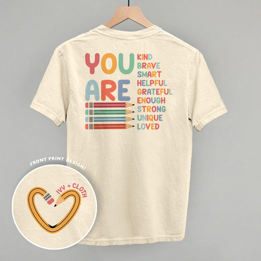 You Are (Teacher Affirmations) (Back Print) - clothing by TeeHivey.com (Image 1)
