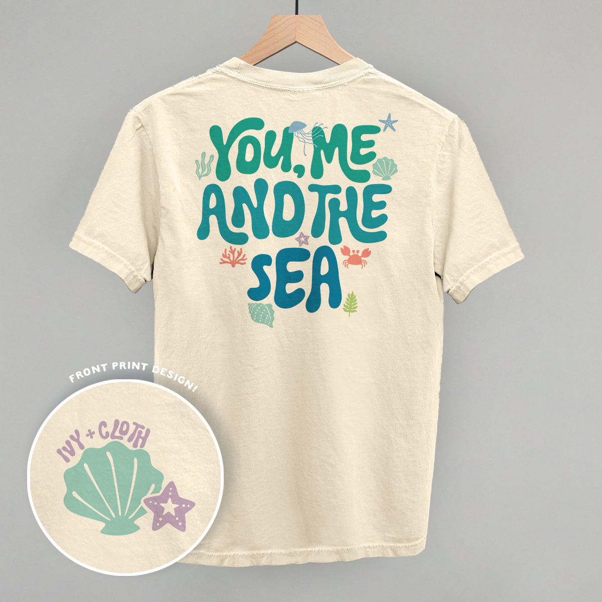 You, Me And The Sea (Back Print) - clothing by TeeHivey.com (Image 1)