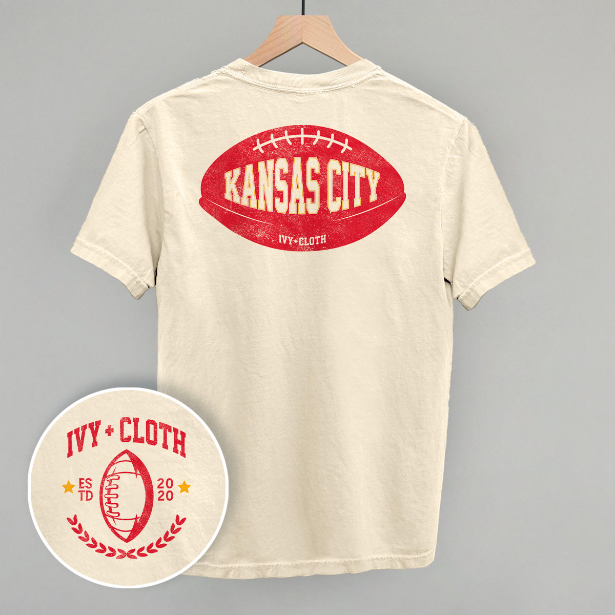 Kansas City Football (Back Print) - clothing by TeeHivey.com (Image 1)