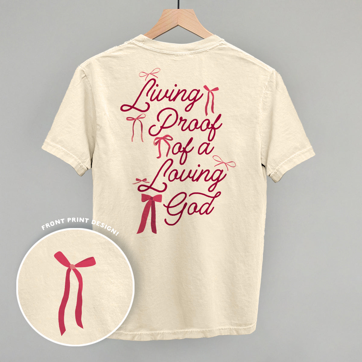 Living Proof Of A Loving God Back Print - clothing by TeeHivey.com (Image 1)