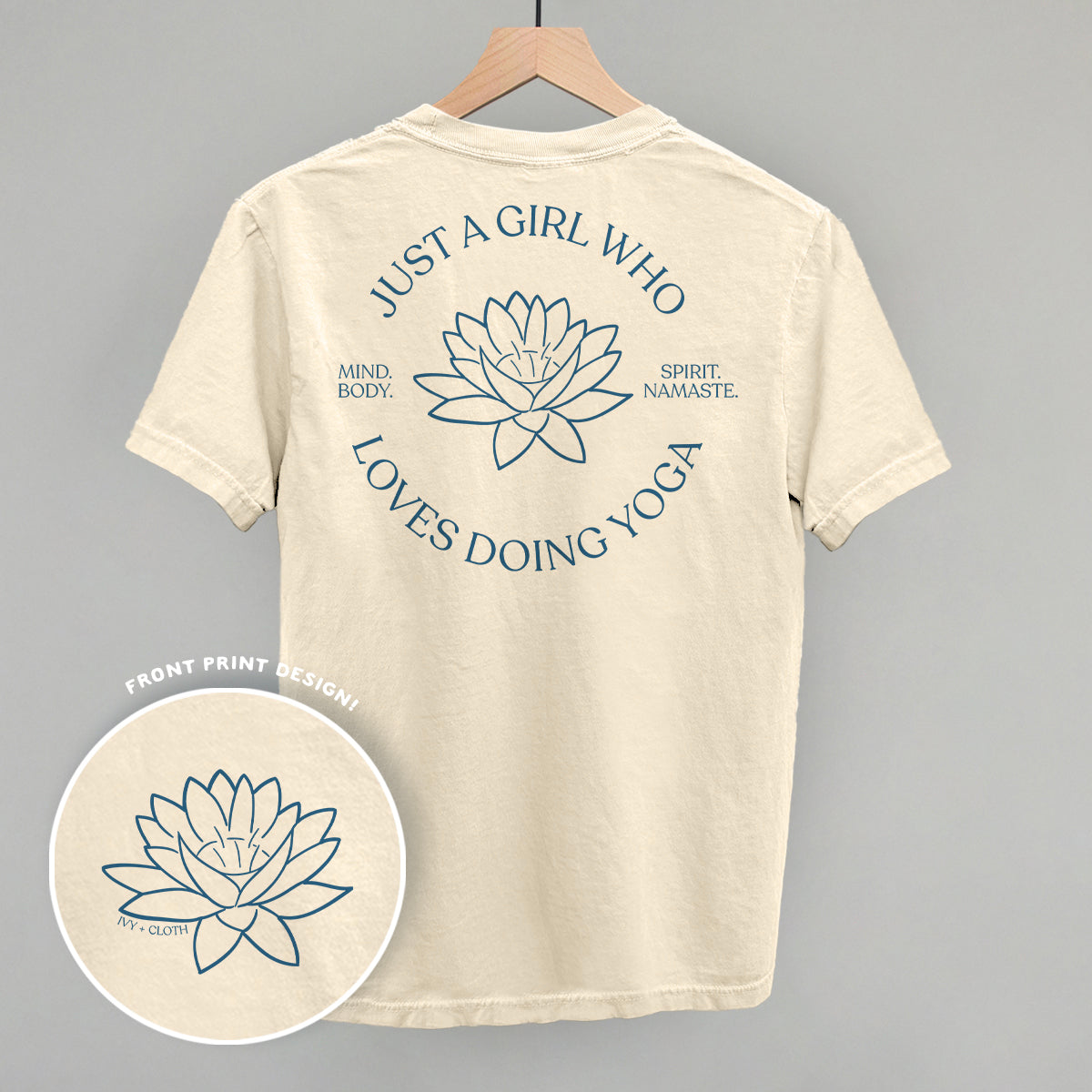 Just A Girl Who Loves Doing Yoga (Back Print) - clothing by TeeHivey.com (Image 3)