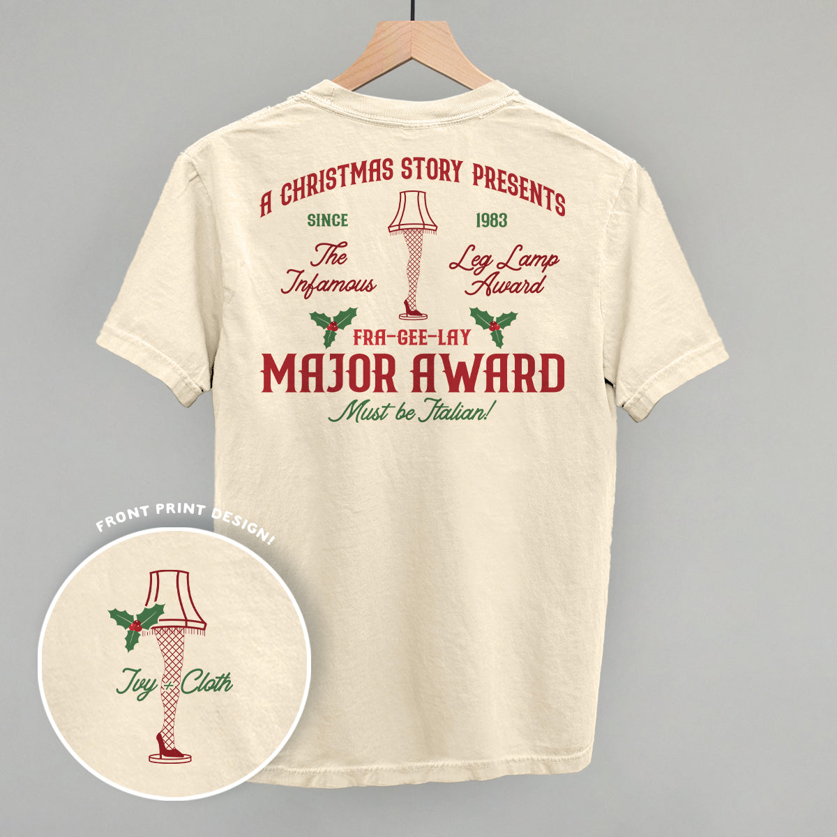 Major Award Leg Lamp (Back Print) - clothing by TeeHivey.com (Image 2)