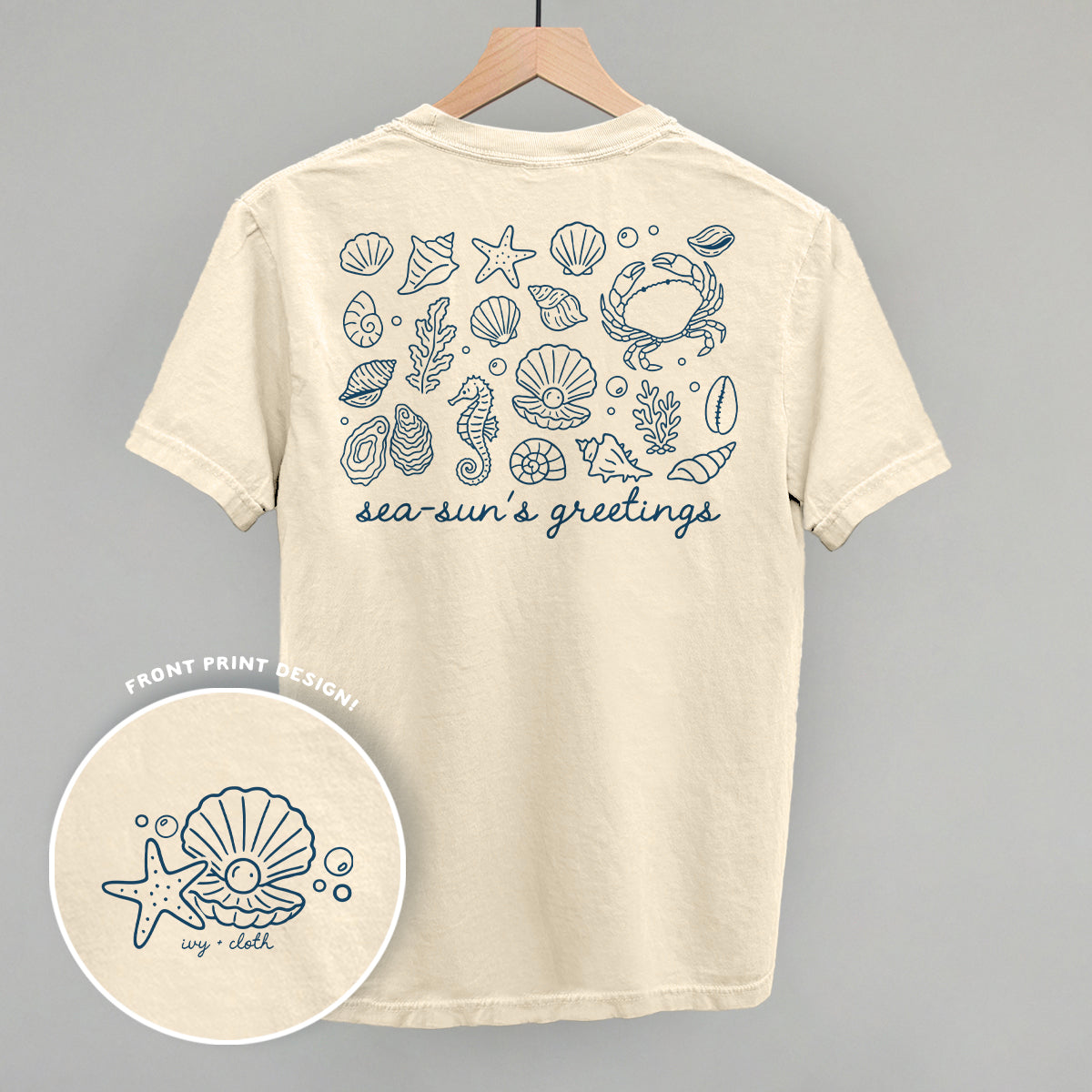 Sea-Sun's Greetings (Back Print) - clothing by TeeHivey.com (Image 1)