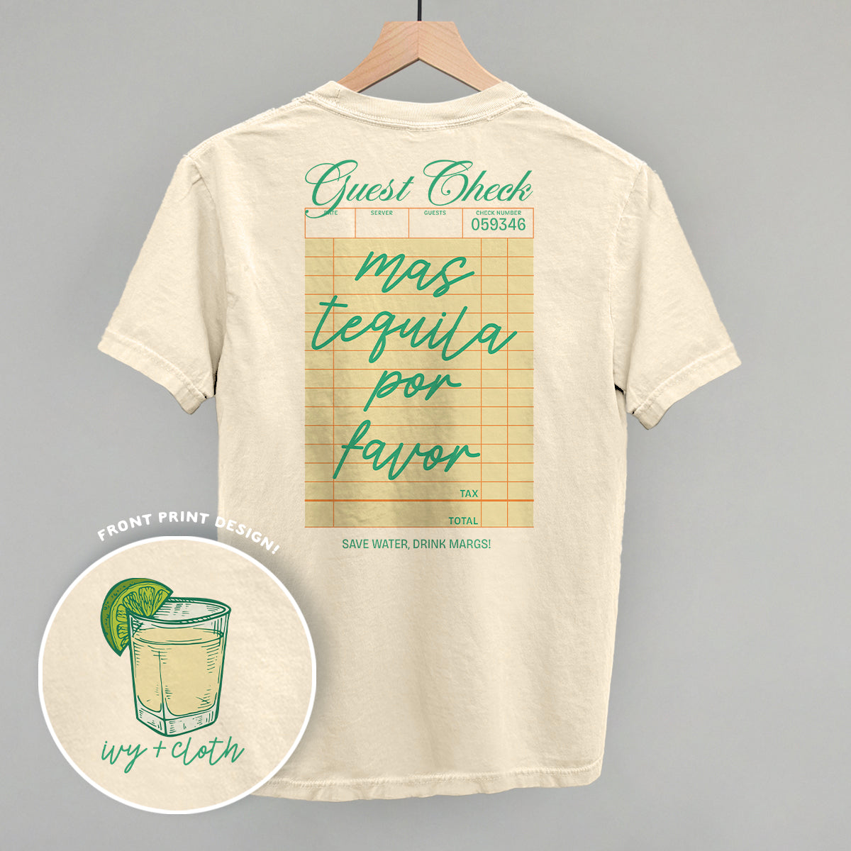 Mas Tequila Por Favor (Back Print) - clothing by TeeHivey.com (Image 2)