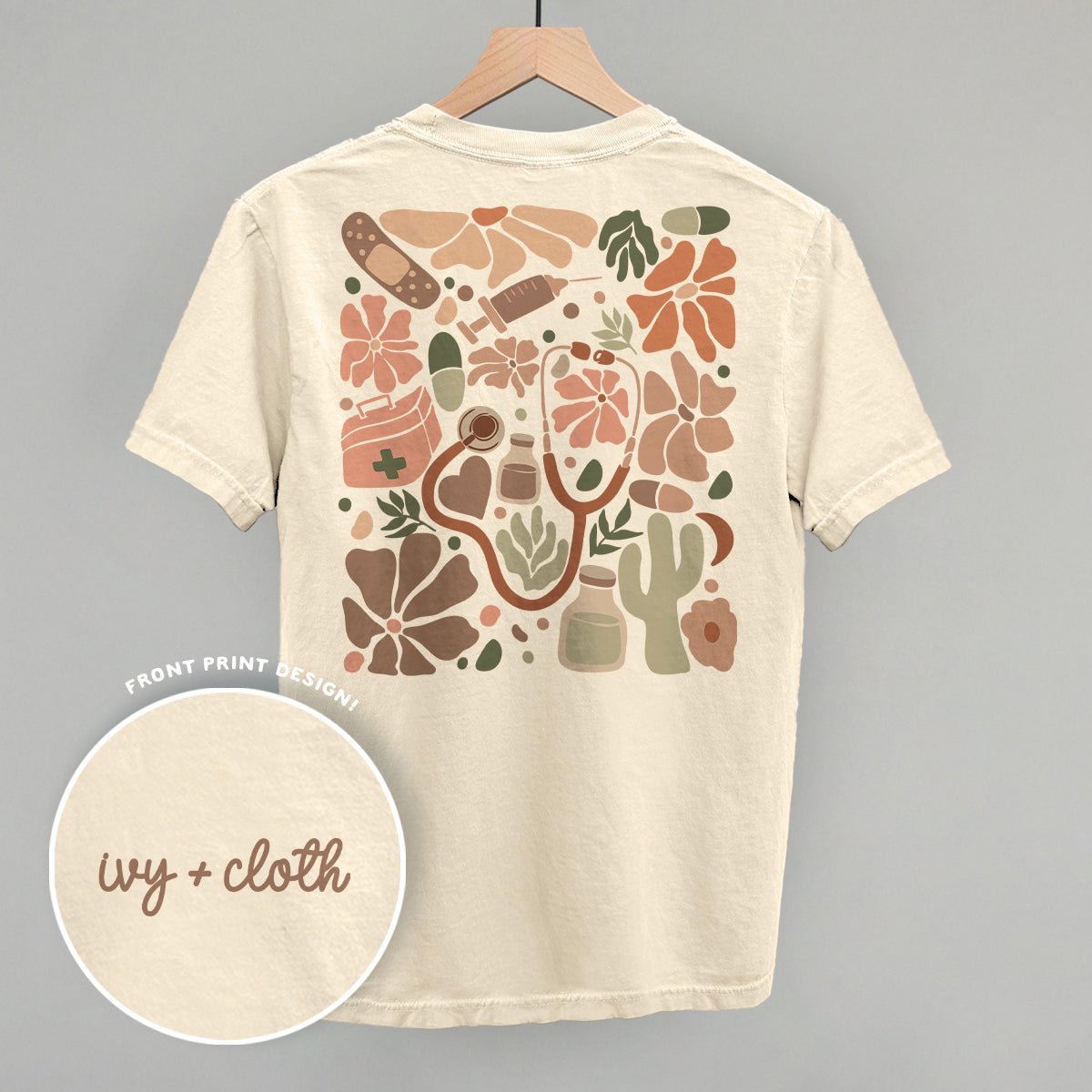 Abstract Neutral Nurse Doodle (Back Print)