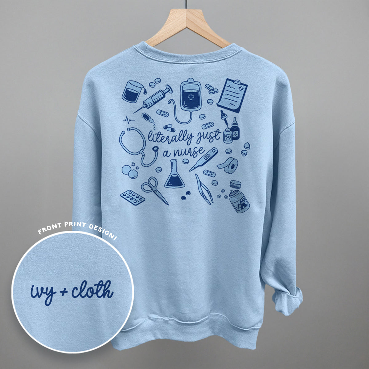 Literally Just A Nurse Doodles (Back Print)