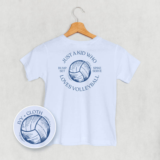 Just A Kid Who Loves Volleyball (Kids Back Print) - clothing by TeeHivey.com (Image 1)