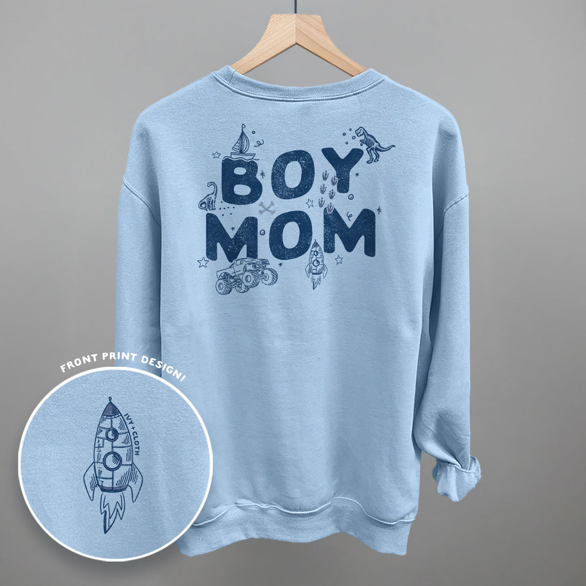 Boy Mom Doodles (Back Print) - clothing by TeeHivey.com (Image 5)