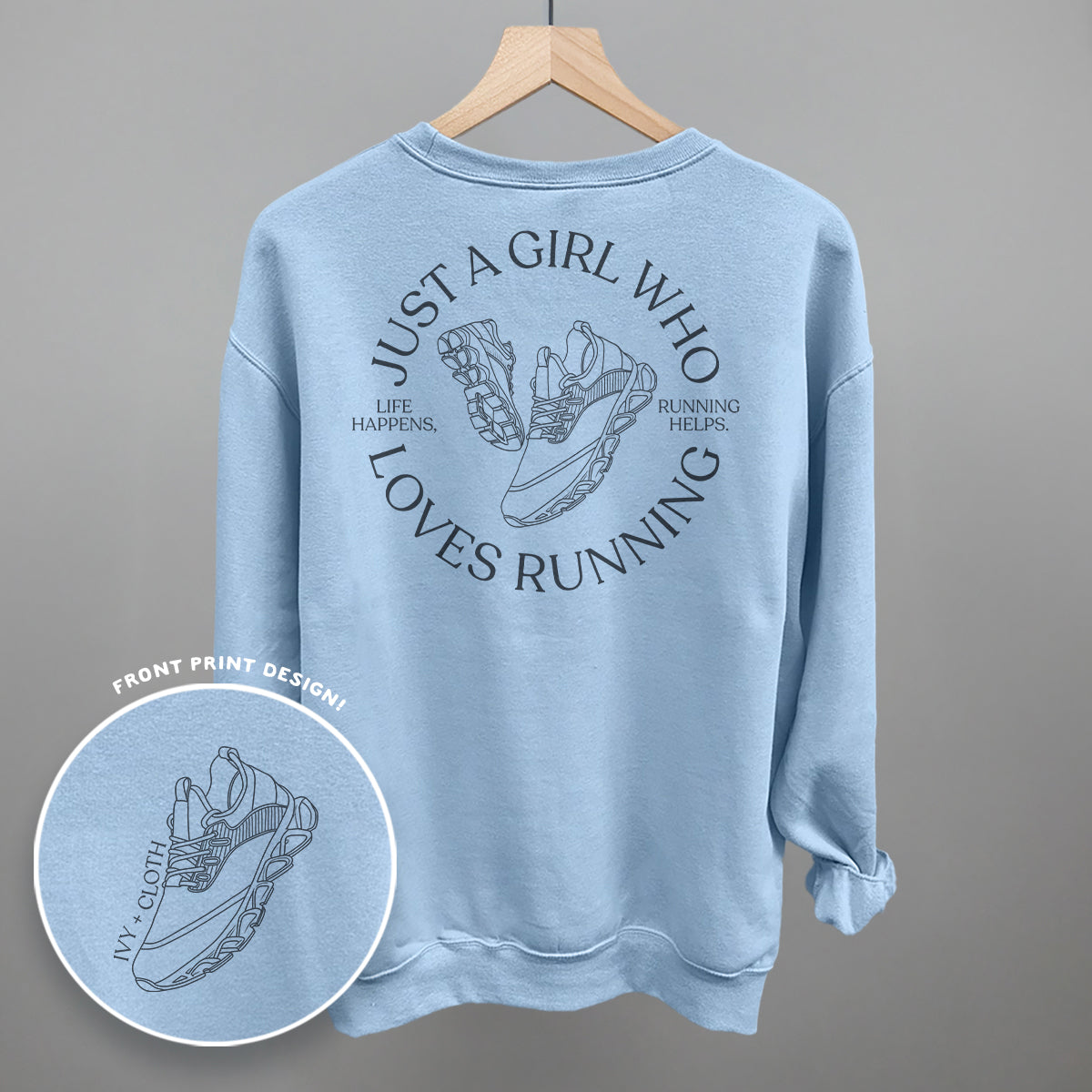 Just A Girl Who Loves Running (Back Print) - clothing by TeeHivey.com (Image 4)