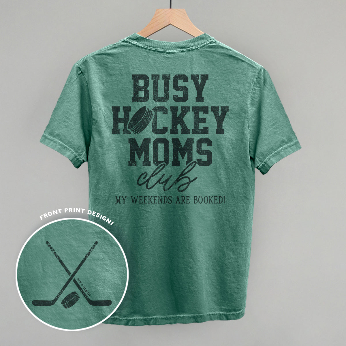 Busy Hockey Moms Club (Back Print) - clothing by TeeHivey.com (Image 5)
