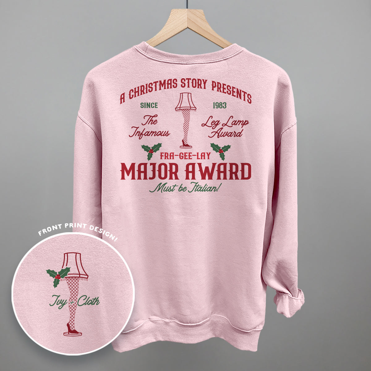 Major Award Leg Lamp (Back Print) - clothing by TeeHivey.com (Image 4)