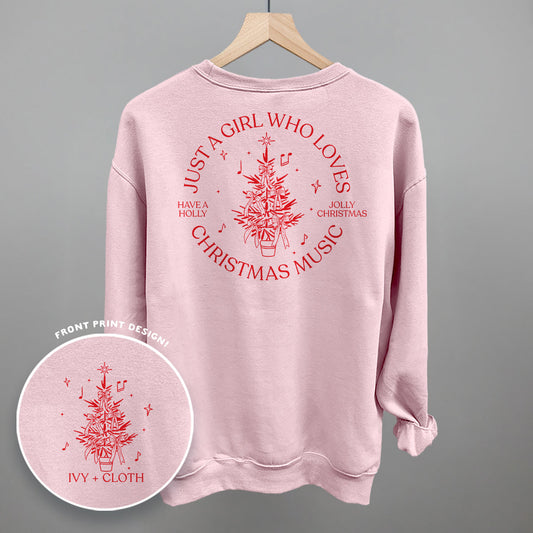 Just A Girl Who Loves Christmas Music (Back Print) - clothing by TeeHivey.com (Image 1)