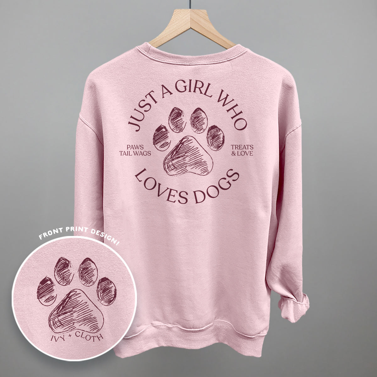 Just A Girl Who Loves Dogs (Back Print) - clothing by TeeHivey.com (Image 4)