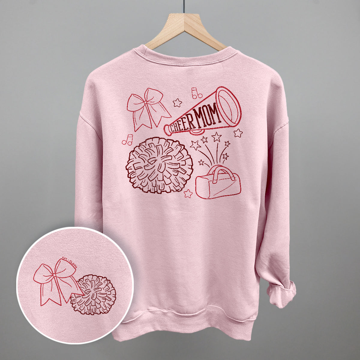 Cheer Mom Doodle (Back Print) - clothing by TeeHivey.com (Image 3)
