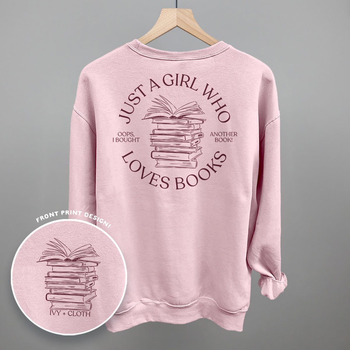 Just A Girl Who Loves Books (Back Print) - clothing by TeeHivey.com (Image 4)